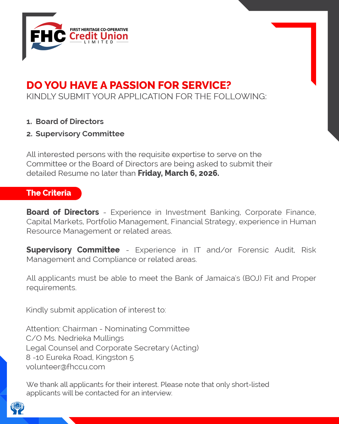 FHC Advertisement Invitation for Volunteer 2026 Social